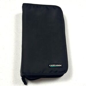 Case Logic Black Nylon CD DVD Binder Wallet Zip Storage Travel Carry Case 72 Dsc